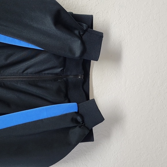 VINTAGE 80s Reebok Sport Black Blue Full Zip - Picture 3 of 6